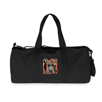 Bunny Rabbit Vintage Sunglasses - Recycled Canvas Sports Bag by Stanley/Stella - black - Front