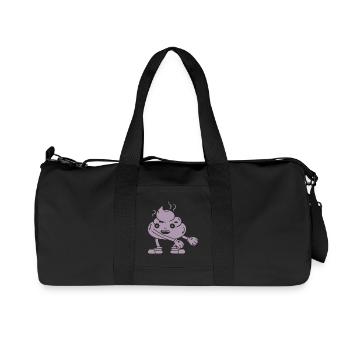 Funny poop pile dancing - Recycled Canvas Sports Bag by Stanley/Stella - black - Front