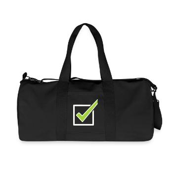 Liste de contrôle : Résumé de cases à cocher - Sac de sport en toile recyclée Stanley/Stella - noir - Devant