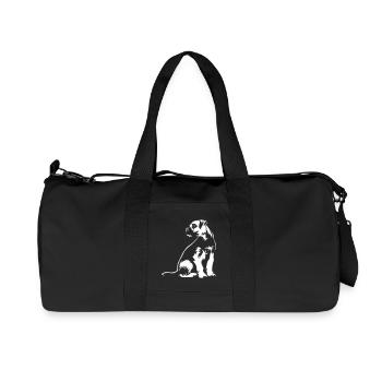 Border Terrier « Édition noire » - Sac de sport en toile recyclée Stanley/Stella - noir - Devant