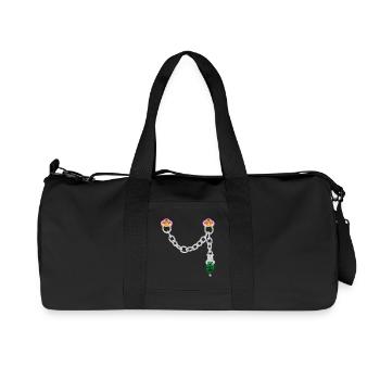 Silver connector - Recycled Canvas Sports Bag by Stanley/Stella - black - Front