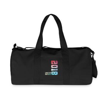 8. Geburtstag Limited Edition 2018 – Jahrgang 2018 - Recycelte Canvas-Sporttasche von Stanley/Stella - Schwarz - Vorne