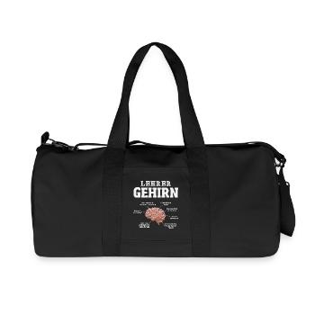 Lehrer Gehirn Unterricht - Recycelte Canvas-Sporttasche von Stanley/Stella - Schwarz - Vorne