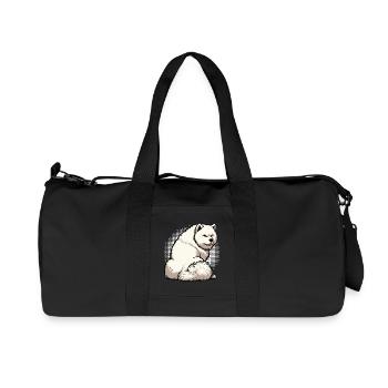 Samoyèdes Propriétaires de Samoyèdes Amants Samoyèdes - Sac de sport en toile recyclée Stanley/Stella - noir - Devant