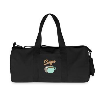 Sloffee café paresseux sommeil caféine fatigué paresseux - Sac de sport en toile recyclée Stanley/Stella - noir - Devant