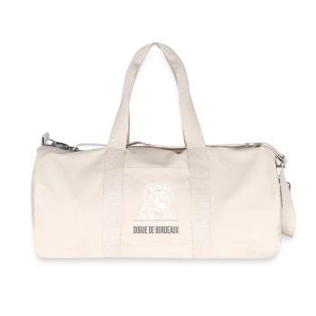 DOGUE DE BORDEAUX life is better - Recycelte Canvas-Sporttasche von Stanley/Stella - Naturweiß - Vorne