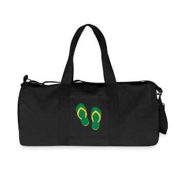 Summer Flip Flops – Beach & Holiday Vibes - Recycled Canvas Sports Bag by Stanley/Stella - black - Front