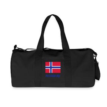 Drapeau norvégien - Sac de sport en toile recyclée Stanley/Stella - noir - Devant