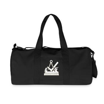 Tischler und Schreiner Zunftsymbol 3D Grunge Used - Recycelte Canvas-Sporttasche von Stanley/Stella - Schwarz - Vorne