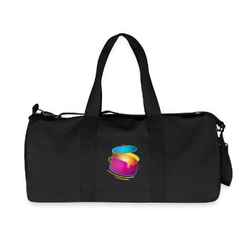 knallig bunter Kochtopf mit Deckel - Recycelte Canvas-Sporttasche von Stanley/Stella - Schwarz - Vorne