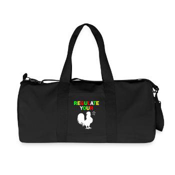 regulate your chicken - Recycelte Canvas-Sporttasche von Stanley/Stella - Schwarz - Vorne