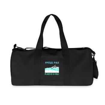 j'peux pas j'ai planche a voile - Sac de sport en toile recyclée Stanley/Stella - noir - Devant