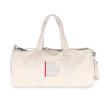 Rendre le racisme répréhensible - Sac de sport en toile recyclée Stanley/Stella - blanc naturel - Devant
