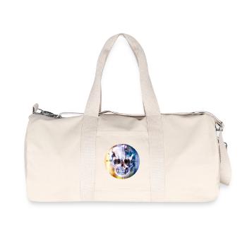 extravagant skull in colorful shimmering color - Recycled Canvas Sports Bag by Stanley/Stella - natural - Front