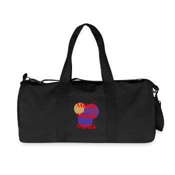 MERCI. MERCI MAÎTRESSE. CADEAU MAÎTRESSE. VACANCES - Sac de sport en toile recyclée Stanley/Stella - noir - Devant