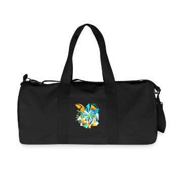 Abstract Summer - Recycelte Canvas-Sporttasche von Stanley/Stella - Schwarz - Vorne