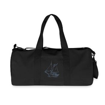 Aventures à la voile en silhouette: Elegant - Sac de sport en toile recyclée Stanley/Stella - noir - Devant