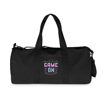 Game on - Recycelte Canvas-Sporttasche von Stanley/Stella - Schwarz - Vorne