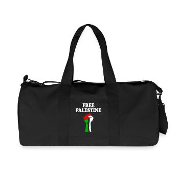 Free palestine - Sac de sport en toile recyclée Stanley/Stella - noir - Devant