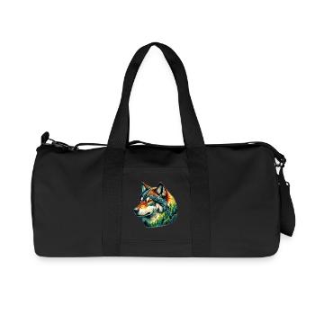 Wolf - Recycelte Canvas-Sporttasche von Stanley/Stella - Schwarz - Vorne