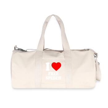 i love free speech - Recycelte Canvas-Sporttasche von Stanley/Stella - Naturweiß - Vorne