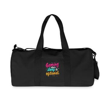 GAMING: WHERE SLEEP IS OPTIONAL - Recycled Canvas Sports Bag by Stanley/Stella - black - Front