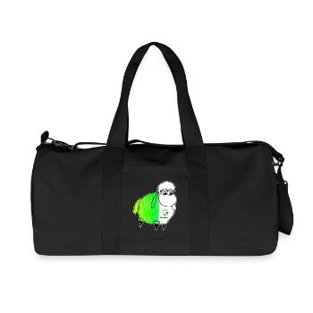 Wolly Sheepling Ladebalken-Schaf Gaming - Recycelte Canvas-Sporttasche von Stanley/Stella - Schwarz - Vorne
