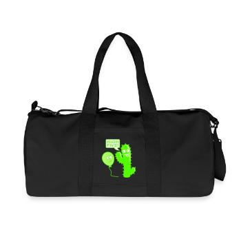 Cactus Balloon High Five Greeting Spikes Fun - Recycled Canvas Sports Bag by Stanley/Stella - black - Front