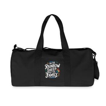 I'm The Rainbow Sheep Of The Family 7 - Recycelte Canvas-Sporttasche von Stanley/Stella - Schwarz - Vorne