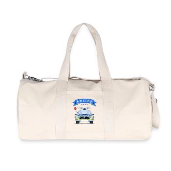 Police Police Car with Siren - Recycled Canvas Sports Bag by Stanley/Stella - natural - Front