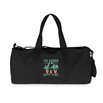 The Garden Is My Happy Place Gardening Botanical - Recycelte Canvas-Sporttasche von Stanley/Stella - Schwarz - Vorne