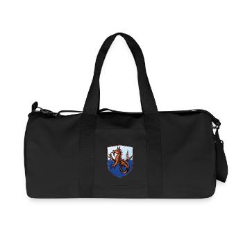 Wappen Kelpie Seepferd - Recycelte Canvas-Sporttasche von Stanley/Stella - Schwarz - Vorne
