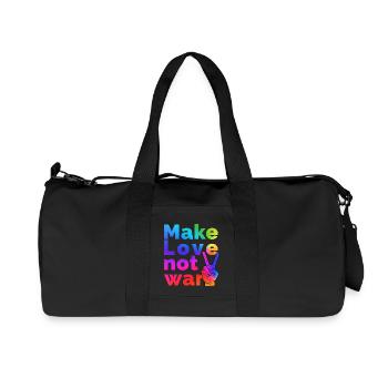 Miteinander schlafen - Recycelte Canvas-Sporttasche von Stanley/Stella - Schwarz - Vorne