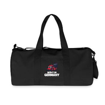 Tondeuses à gazon - Tondre en Allemagne - Sac de sport en toile recyclée Stanley/Stella - noir - Devant
