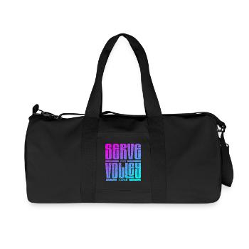Tennis : service et volée - Sac de sport en toile recyclée Stanley/Stella - noir - Devant