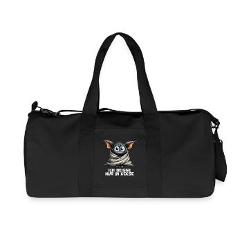 I just bite into cookies weird bat - Recycled Canvas Sports Bag by Stanley/Stella - black - Front