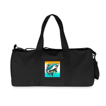 Hai - Recycelte Canvas-Sporttasche von Stanley/Stella - Schwarz - Vorne