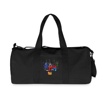 Winterliche Häuser mit Schnee - Recycelte Canvas-Sporttasche von Stanley/Stella - Schwarz - Vorne