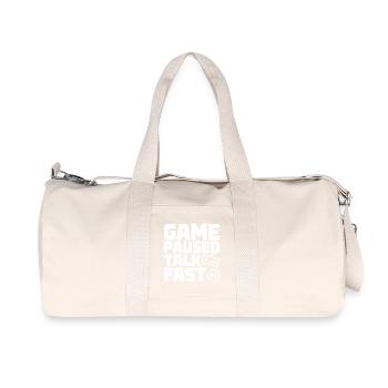 Le jeu a mis en pause Parler vite - Sac de sport en toile recyclée Stanley/Stella - blanc naturel - Devant