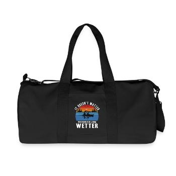 Kayaker Gifts Kayak Water Sports Outfits - Recycled Canvas Sports Bag by Stanley/Stella - black - Front