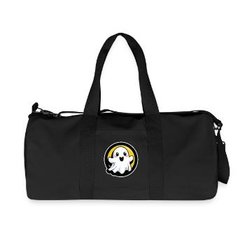 Kawaii ghost in a circle - Recycled Canvas Sports Bag by Stanley/Stella - black - Front
