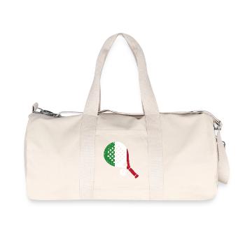 Raquette de padel style Italien - Sac de sport en toile recyclée Stanley/Stella - blanc naturel - Devant
