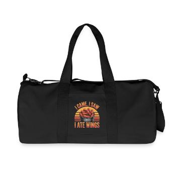 Chicken Wings Game Day Food Humor - Recycled Canvas Sports Bag by Stanley/Stella - black - Front