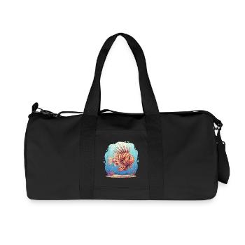 Feuerfisch Unterwasser-Pracht - Recycelte Canvas-Sporttasche von Stanley/Stella - Schwarz - Vorne