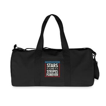 Forever Stars and Stripes - Recycled Canvas Sports Bag by Stanley/Stella - black - Front