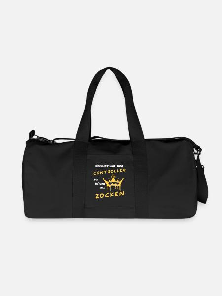 Reichet Mir Den CONTROLLER Der König Will ZOCKEN - Recycelte Canvas-Sporttasche von Stanley/Stella - Schwarz