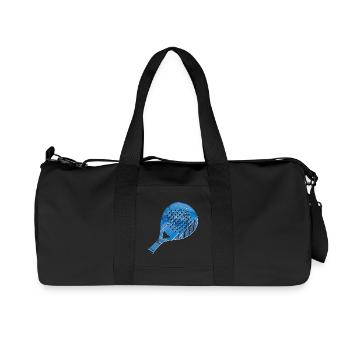 PADEL Racket Shirt, Hoodie, Cup, Cap - Recycled Canvas Sports Bag by Stanley/Stella - black - Front
