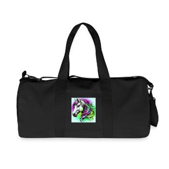 horse - Recycled Canvas Sports Bag by Stanley/Stella - black - Front