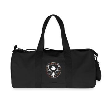 Nordic Knot - Runic Circle Antlers - Recycled Canvas Sports Bag by Stanley/Stella - black - Front