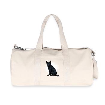 Berger allemand noir Propriétaire de berger allemand - Sac de sport en toile recyclée Stanley/Stella - blanc naturel - Devant